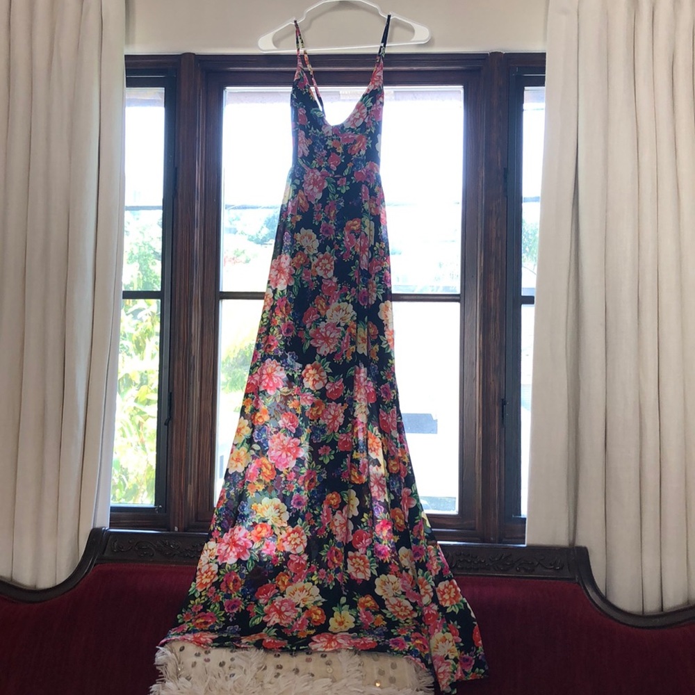 Luca couture maxi floral dress